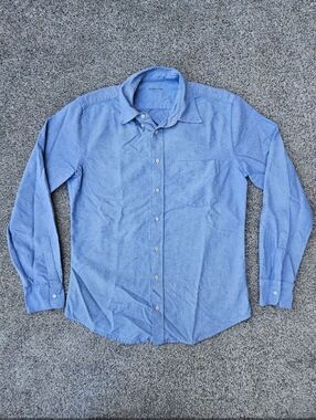 Everlane Relaxed Organic Chambray Button Down Shirt Dusty Blue Mens Size Medium